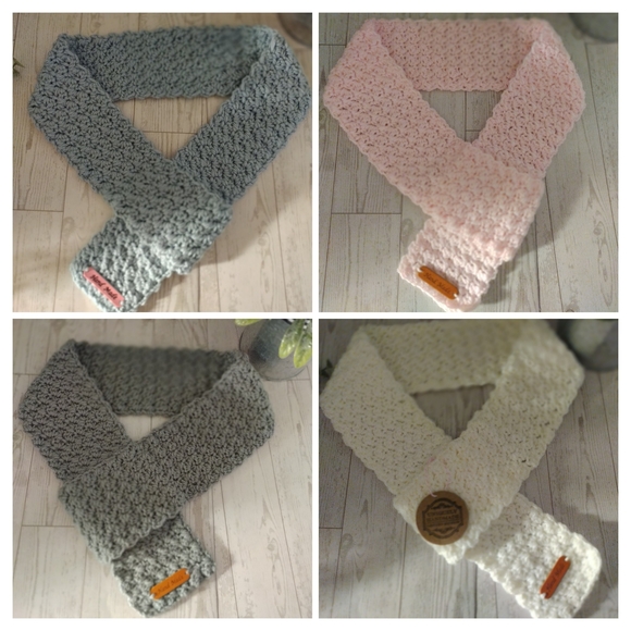 Accessories - Handmade Crochet Acrylic Keyhole Neck Warmer Scarf (Choose One Or Custom Color)